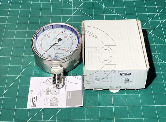 Đồng hồ áp suất WIKAModel: 232.50.100.Bottom(LM).1/2''BSP M(0 ~ 4)bar + psi