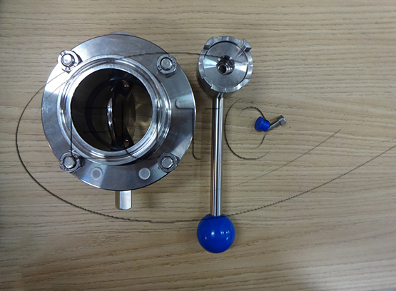 Van bướm vi sinh Butterfly Valve, vật liệu SS316L, size SMS 2