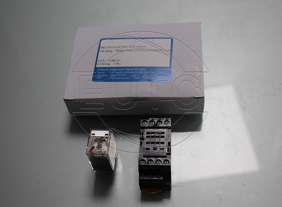 Rơ le MY4N-GS-R AC220/240+Đế PYFZ-14-E