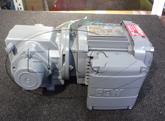 Helical-worm gearmotor