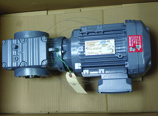 Helical-worm gearmotor